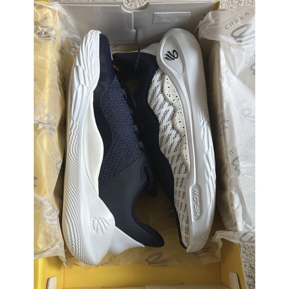 Mens Size 13 Under Armour Curry 11 Team Basketball Shoes Navy White 3027637-102 main image 5